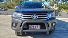 Load image into Gallery viewer, NUDGE BAR 2015- Hilux Revo / Rocco Black Powdercoat 76mm Not compatible with Front Sensors HLX15BLK-NBAR-LL
