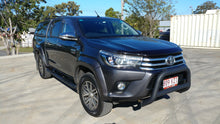 Load image into Gallery viewer, NUDGE BAR 2015- Hilux Revo / Rocco Black Powdercoat 76mm Not compatible with Front Sensors HLX15BLK-NBAR-LL
