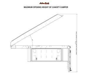 Alucab Extra Cab Canopy Camper Deluxe Unit - Black AC-CC-DLX-XC-B-P