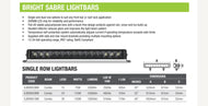 120W Bright Sabre Single Row LED  Lightbar 813mm - 32inch Straight ILBSR002BW