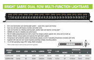 400W Bright Sabre Multi Function Dual Row LED Lightbar 1270mm - 40inch Straight ILBDR001BM