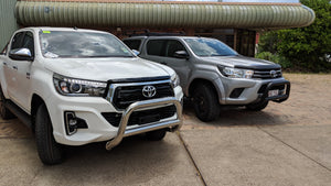 NUDGE BAR 2015- Hilux Revo / Rocco Polished Alloy 76mm  Not compatible with Front Sensors HLX15POL-NBAR-LL