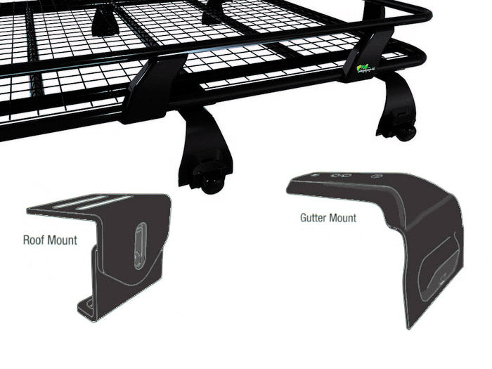 Roof Rack Mounting Kit - Gutter Mount Feet - 125mm (8 Feet) IRRFEET125