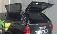 Toyota Hilux Revo 2015 to 4/2018 and Facelift 5/2018 onwards - Fibreglass Canopy  A-Deck - Attitude Black (218) CANFIBRE051-AB